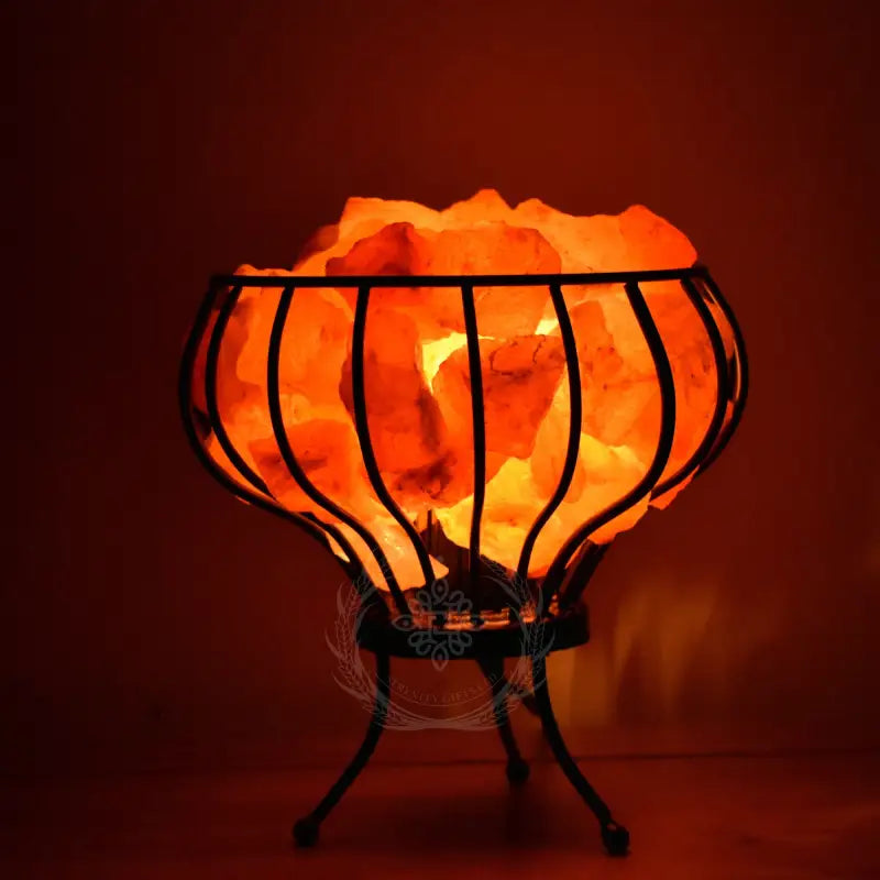 Himalayan Salt Lamp Basket - Natural Air Purifying Crystal Rock Salt - Zen Decor | Buddhive