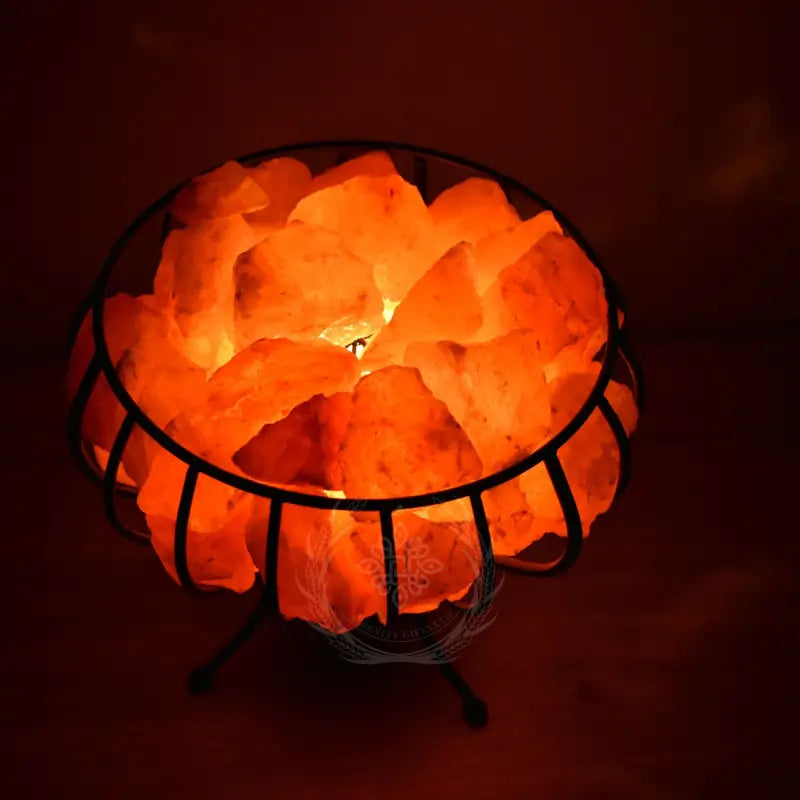 Himalayan Salt Lamp Basket - Natural Air Purifying Crystal Rock Salt - Zen Decor | Buddhive