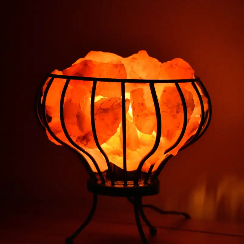 Himalayan Salt Lamp Basket - Natural Air Purifying Crystal Rock Salt - Zen Decor | Buddhive
