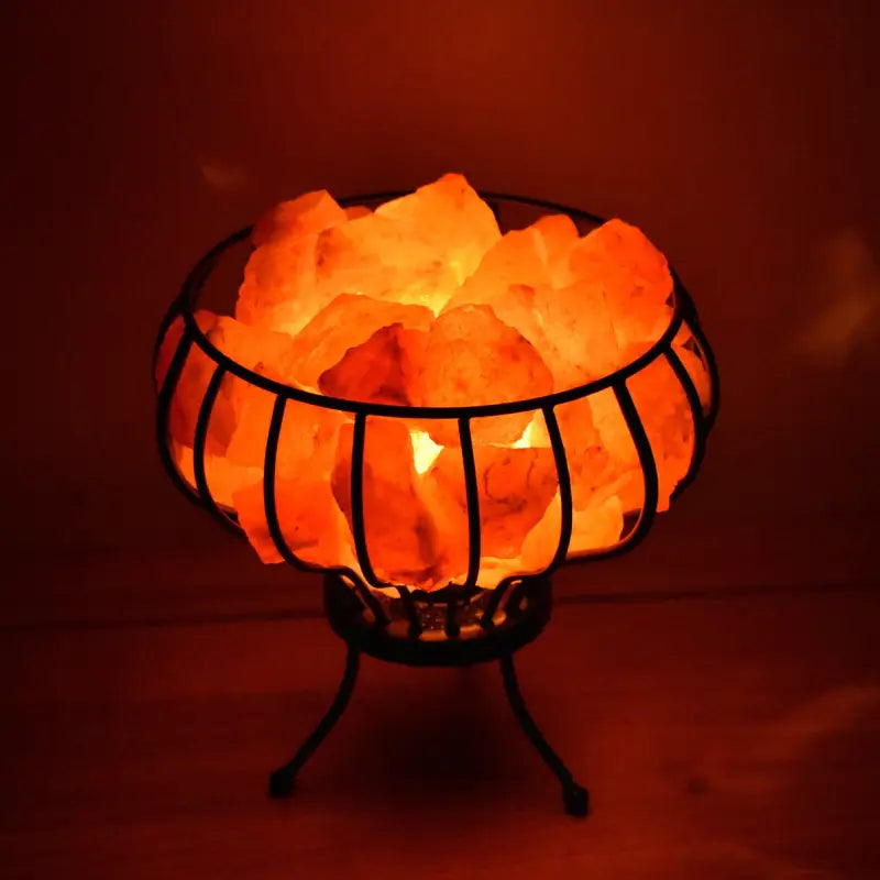 Himalayan Salt Lamp Basket - Natural Air Purifying Crystal Rock Salt - Zen Decor | Buddhive