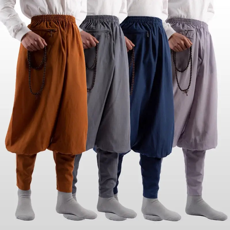 Buddhist Monk Pants - Traditional Cotton Meditation Trousers for Practice & Yoga | Buddhive