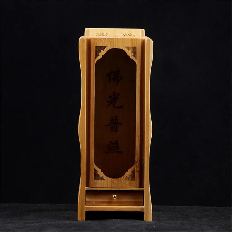 Buddhist Altar Small Wooden Shrine | Handcrafted Boxwood & Cypress Meditation Altar | Buddhive