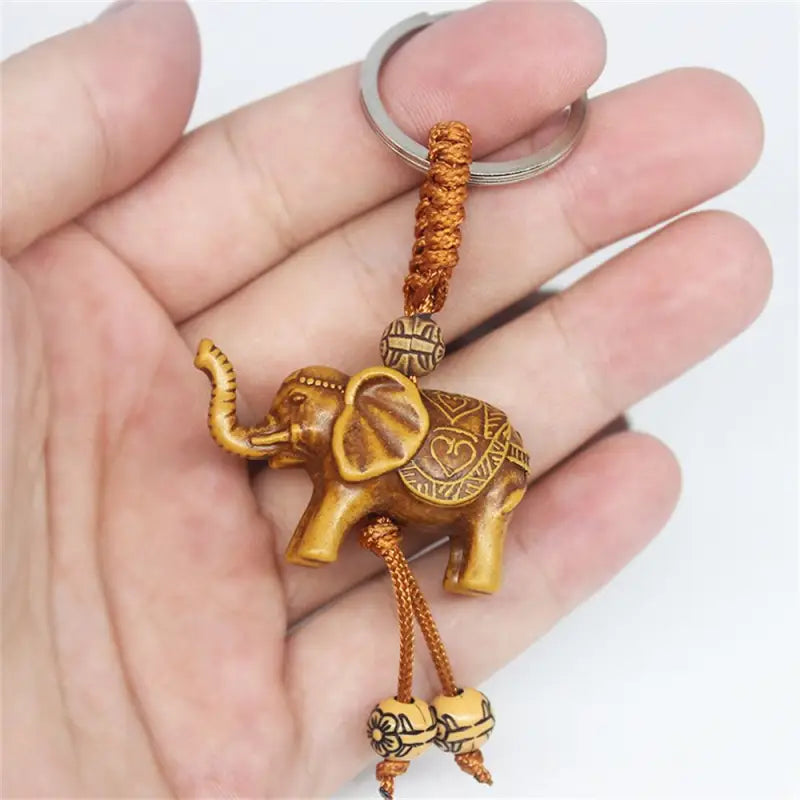 Elephant Keychain Buddhist Lucky Charm Metal | Authentic Asian Spiritual Gift | Buddhive