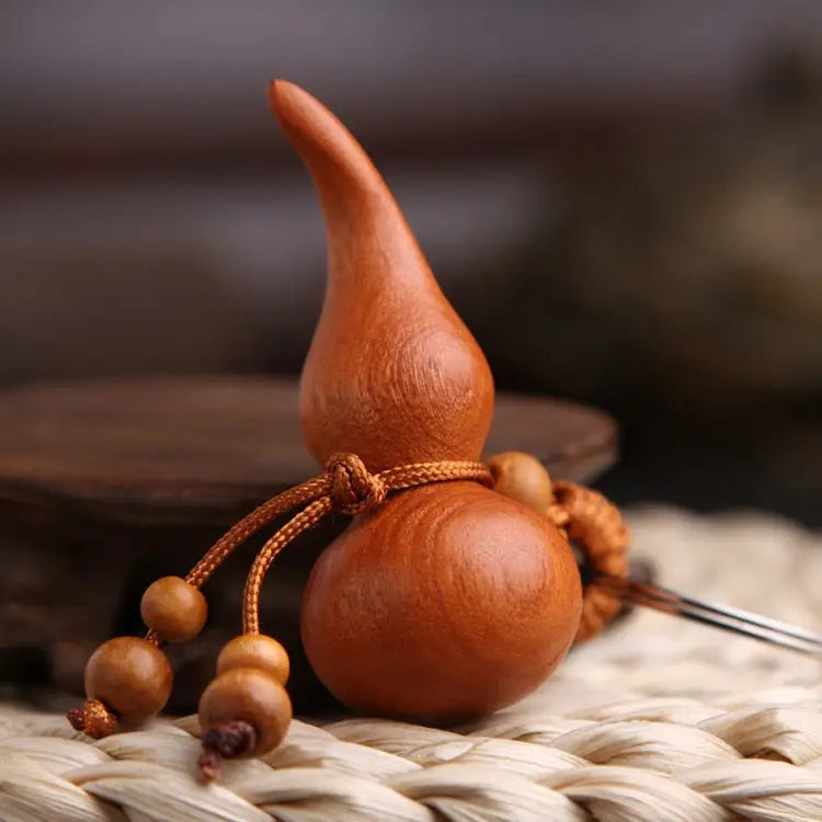 Buddhist Prayer Gourd Keychain - Stainless Steel Portable Water Vessel | Buddhive