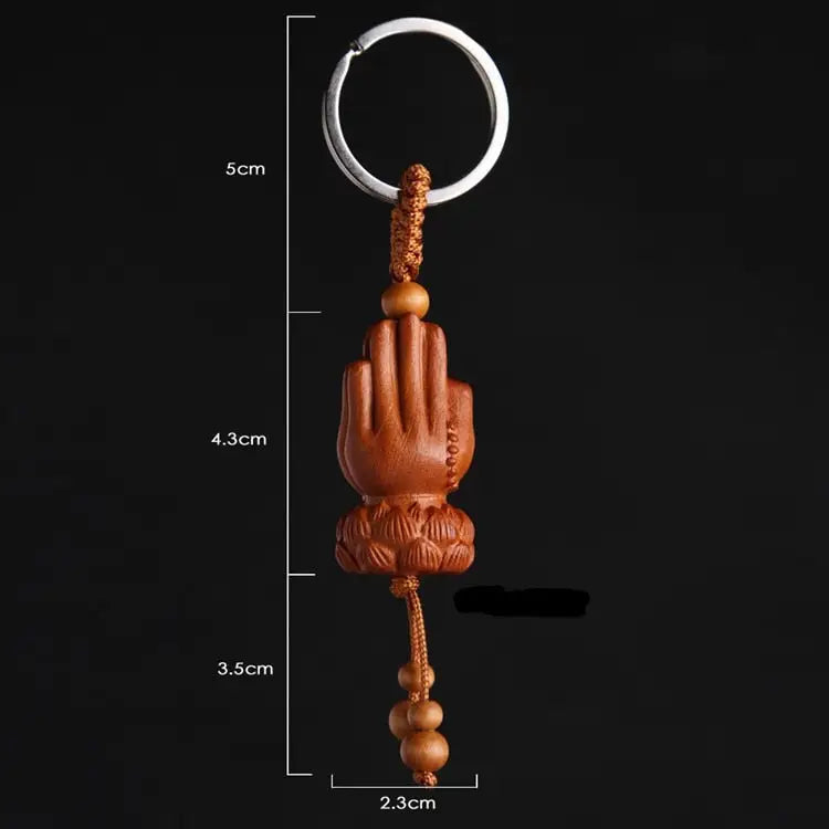 Buddha Prayer Hands Keychain Buddhist Spiritual Accessory | Buddhive