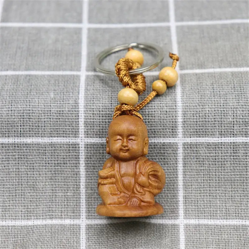 Mini Buddha Keychain - Zinc Alloy Meditation Charm - Spiritual Pocket Protection | Buddhive