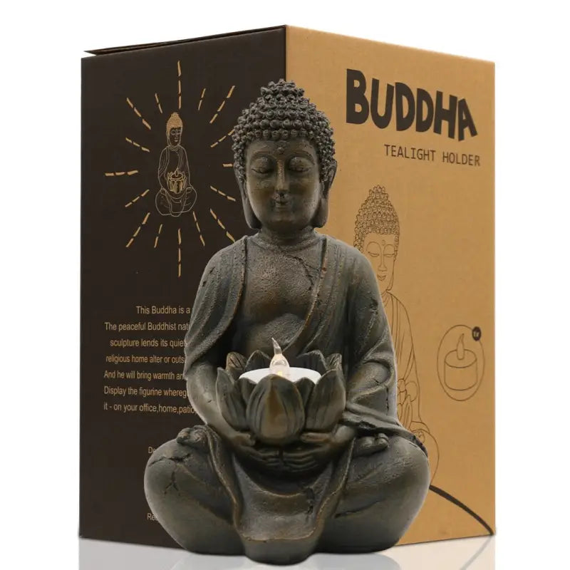 Garden Buddha Statue Outdoor Stone Finish - Serene Meditation Decor for Yard & Patio | Buddhive