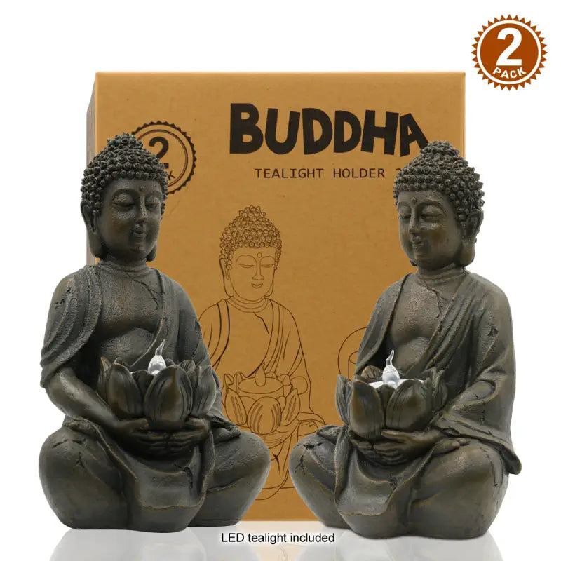 Garden Buddha Statue Outdoor Stone Finish - Serene Meditation Decor for Yard & Patio | Buddhive