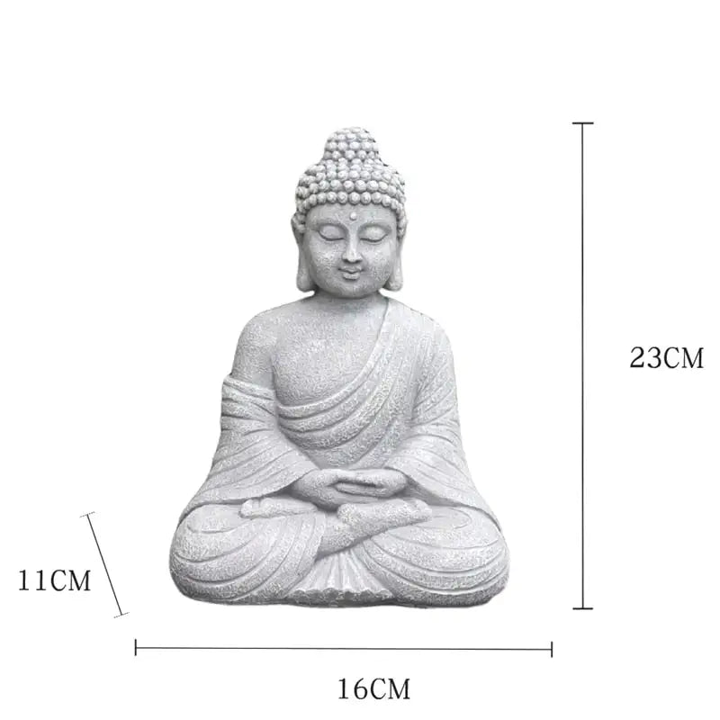 Garden Buddha Statue - Weather-Resistant Resin Thai Buddha Figurine for Outdoor Zen Decor | Buddhive