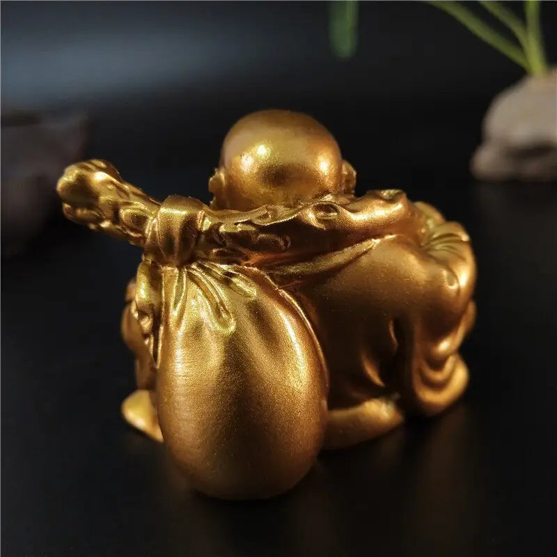 Laughing Buddha Statue Resin Hand-Painted 4.7" - Joy & Abundance Figurine | Buddhive