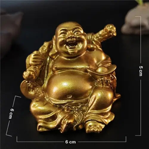 Laughing Buddha Statue Resin Hand-Painted 4.7" - Joy & Abundance Figurine | Buddhive