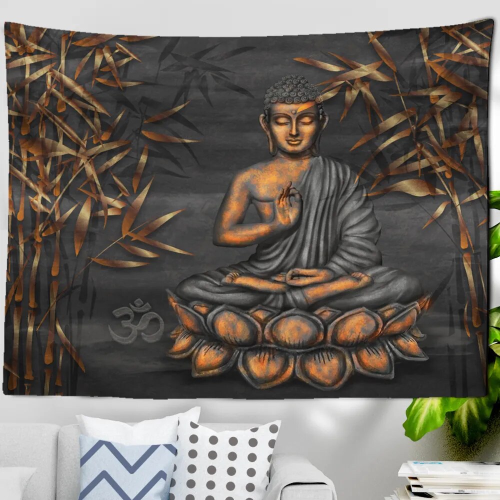 Buddha tapestry Sacred bamboo