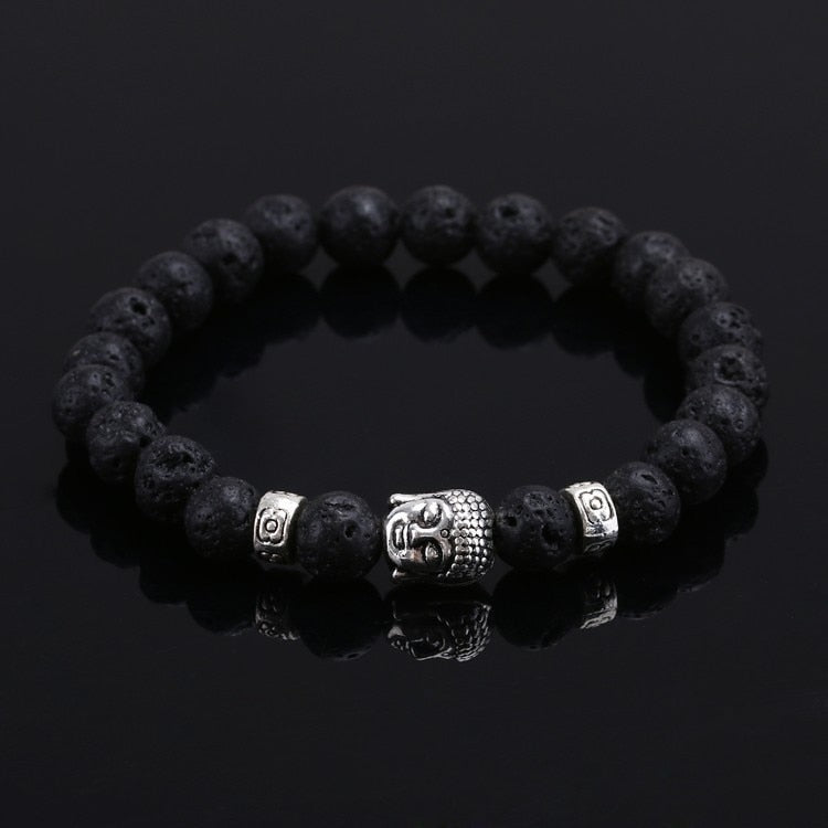 Buddha Prayer Bead Stone Bracelet