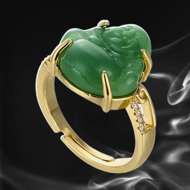 Jade Buddha Ring