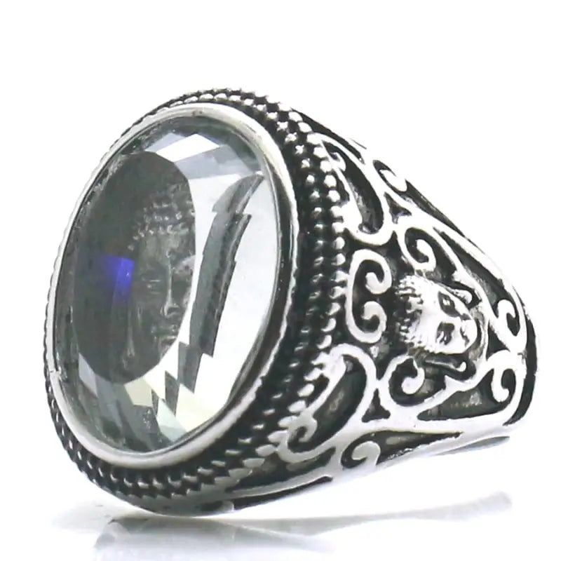 Thai Silver Buddha Ring