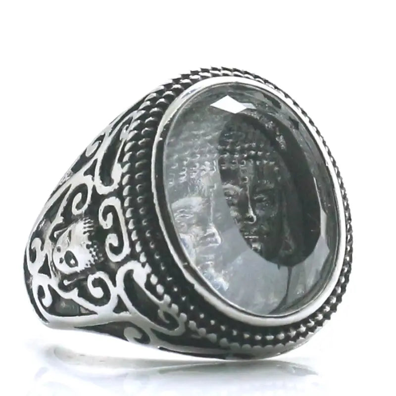 Thai Silver Buddha Ring