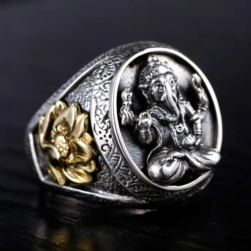 Silver Ganesh Ring