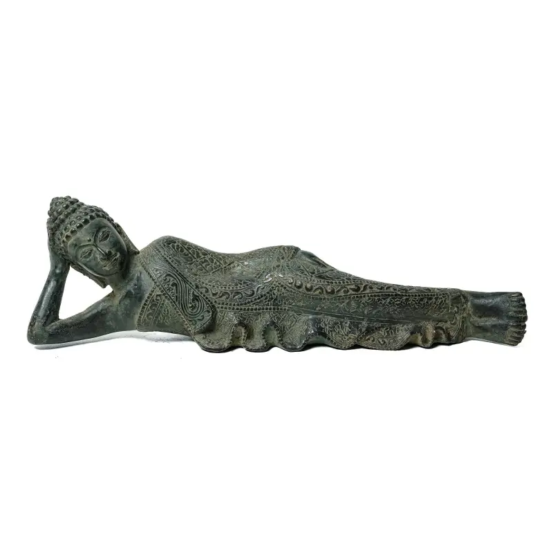 Bronze 35cm Reclining Buddha