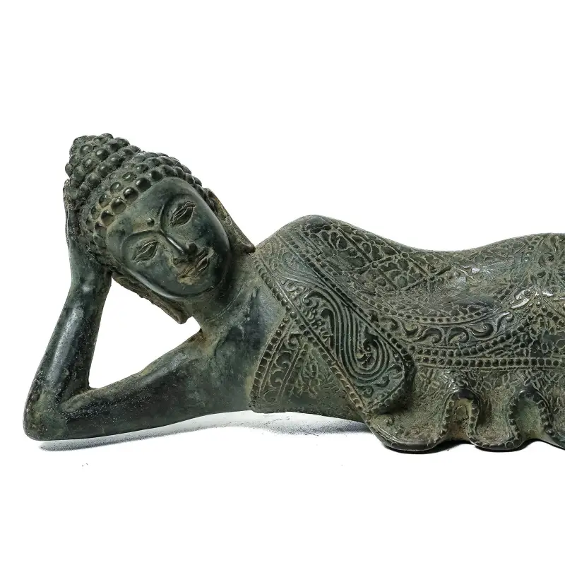 Bronze 35cm Reclining Buddha