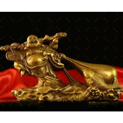 Laughing Buddha Golden Bag