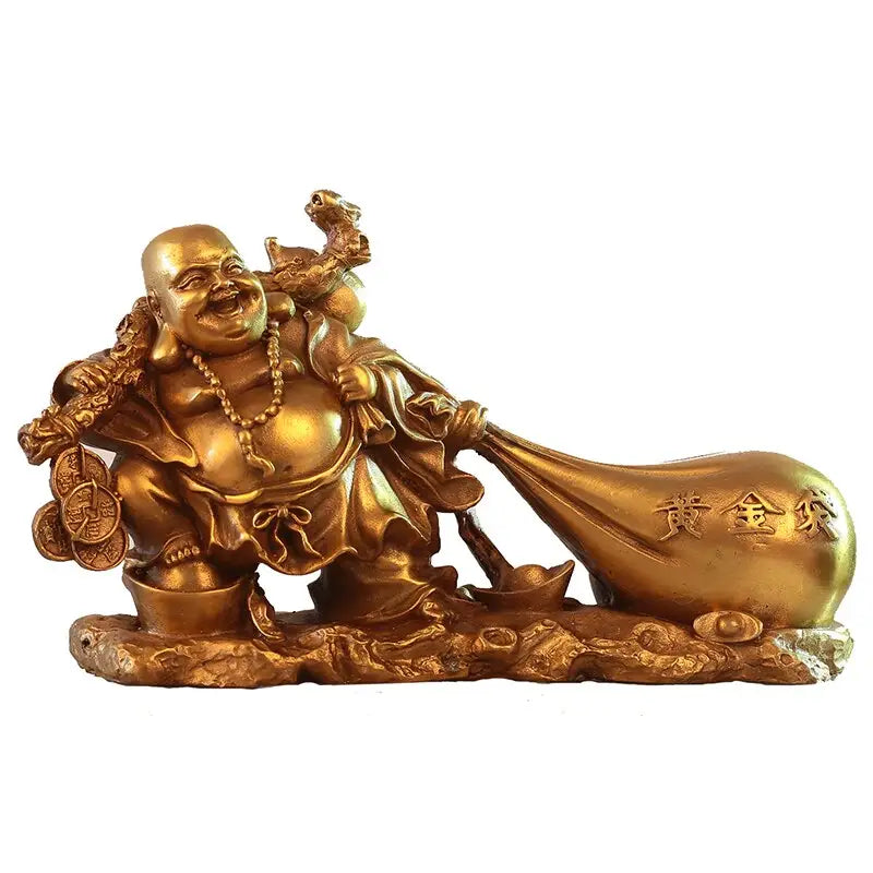 Laughing Buddha Golden Bag