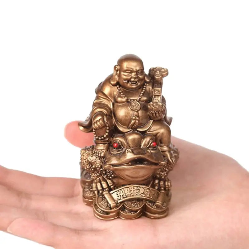 Laughing Buddha on a Toad