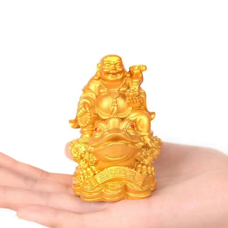 Laughing Buddha on a Toad