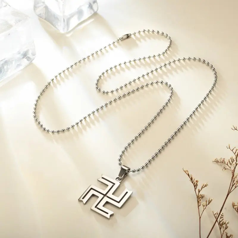 Buddhist Swastika Cross Necklace