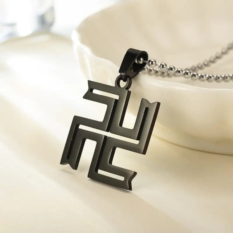 Buddhist Swastika Cross Necklace