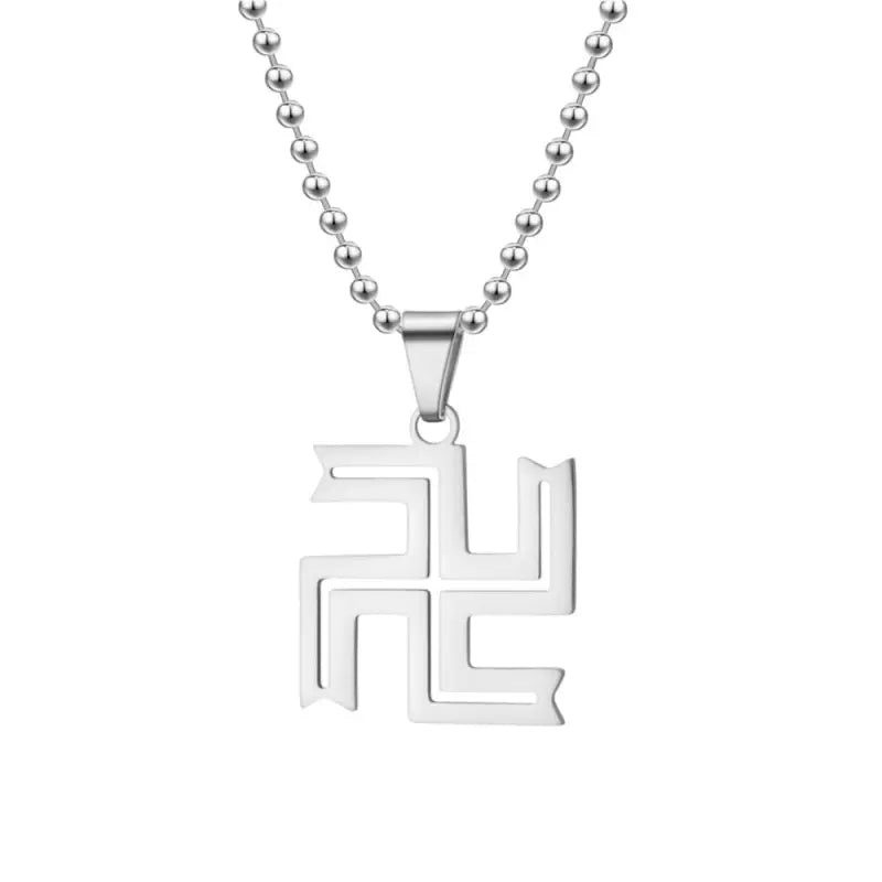 Buddhist Swastika Cross Necklace