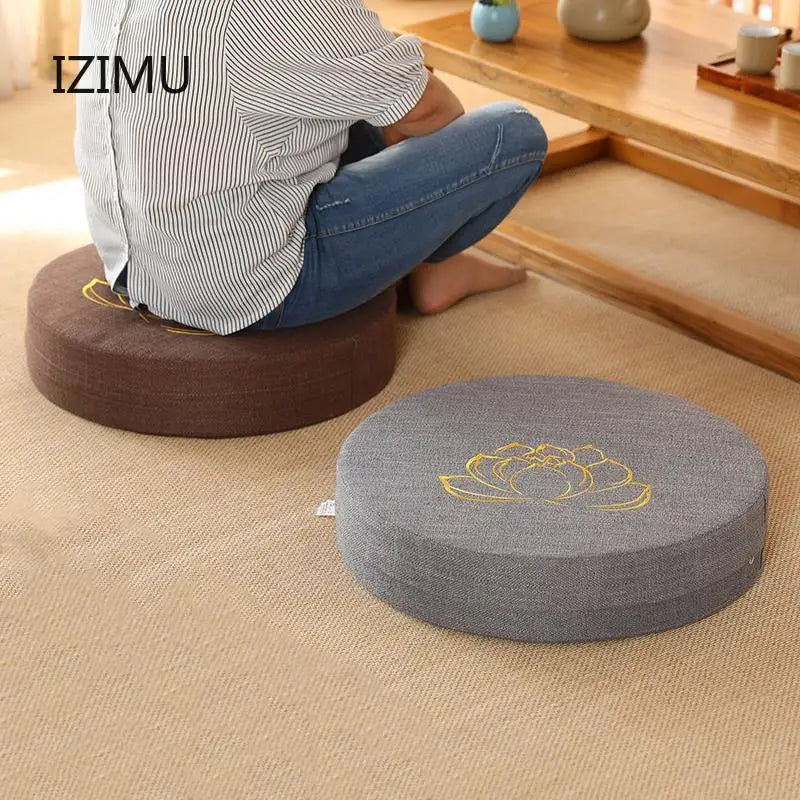 Golden Lotus Flower Meditation Cushion