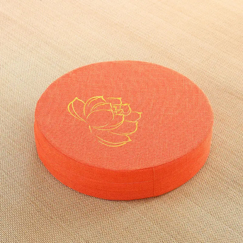 Golden Lotus Flower Meditation Cushion