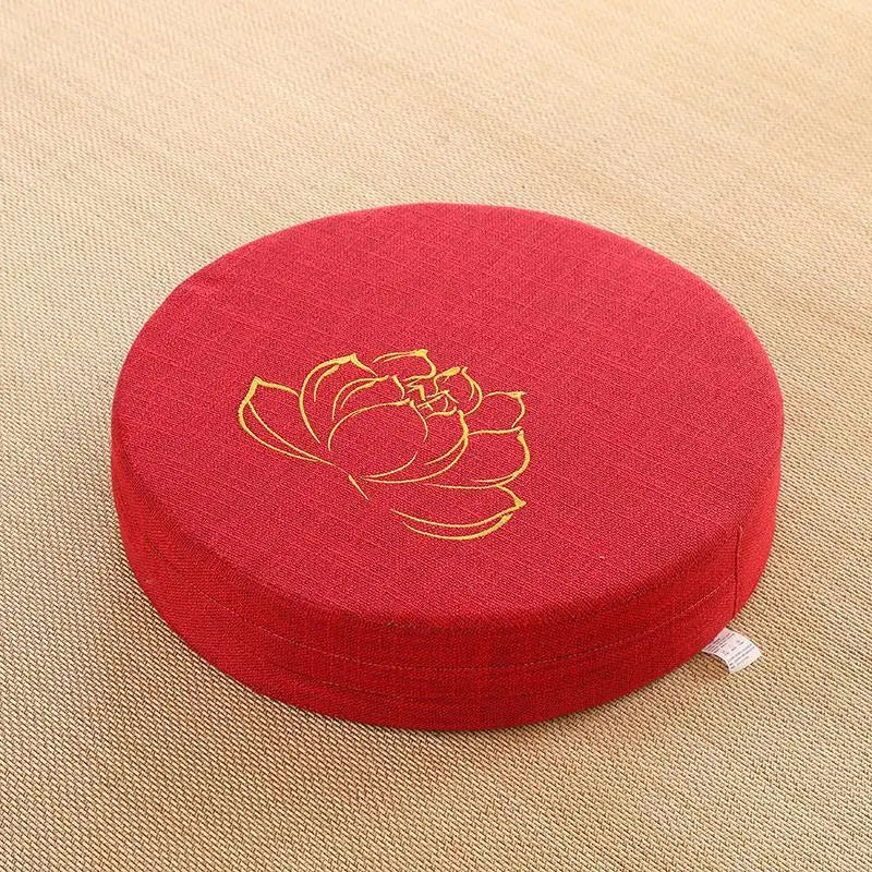 Golden Lotus Flower Meditation Cushion