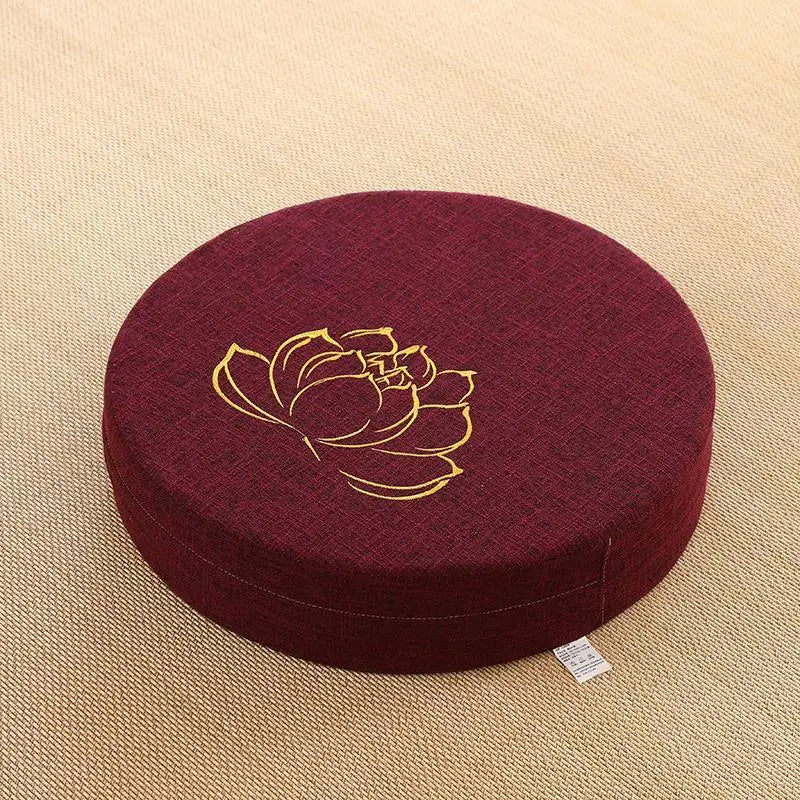Golden Lotus Flower Meditation Cushion