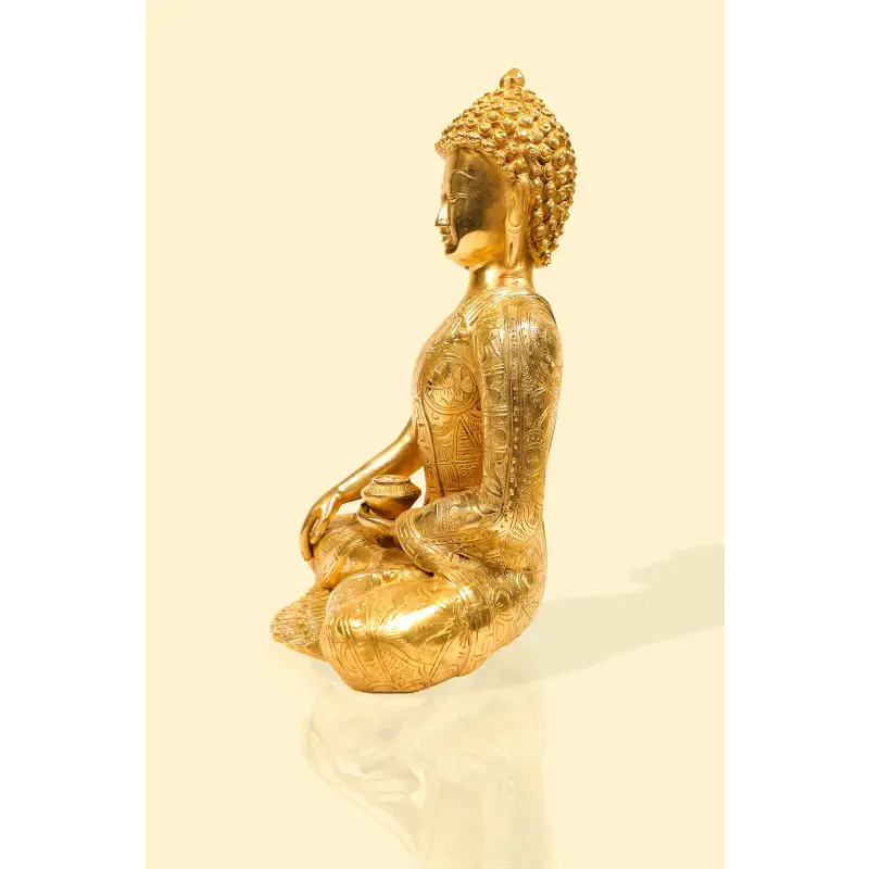 Large Brass Buddha Statue