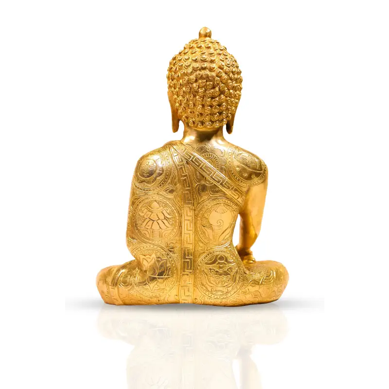 Large Brass Buddha Statue