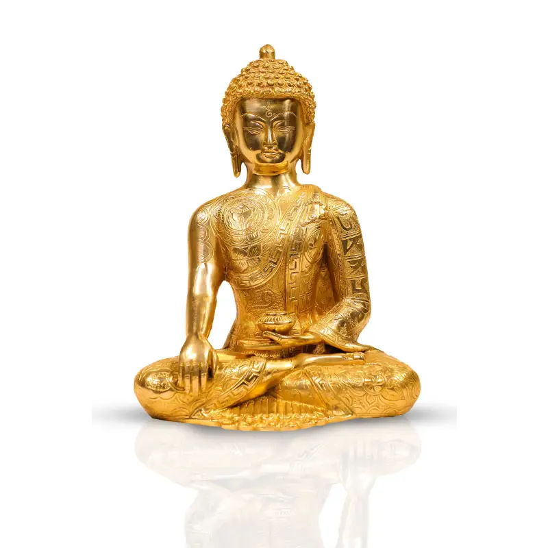 Large Brass Buddha Statue