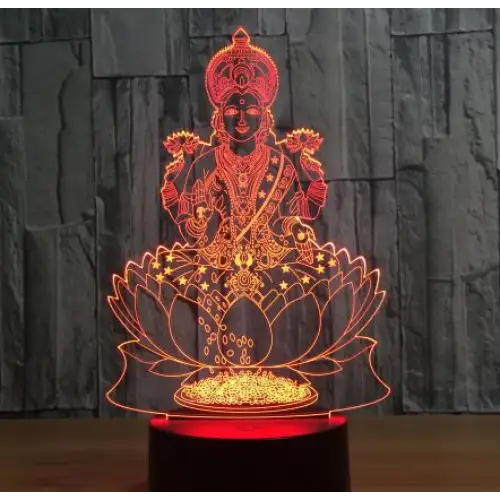 Buddha and Lotus Lamp