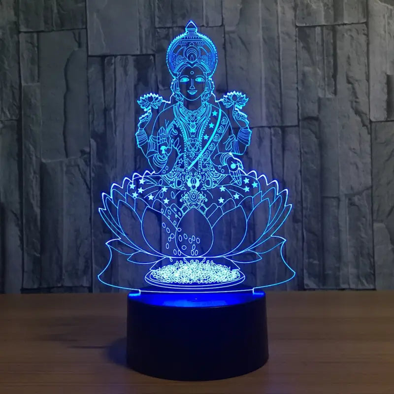 Buddha and Lotus Lamp