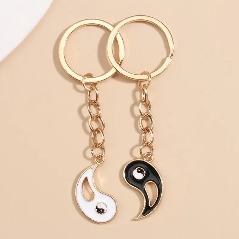 Yin Yang Couple Keychain