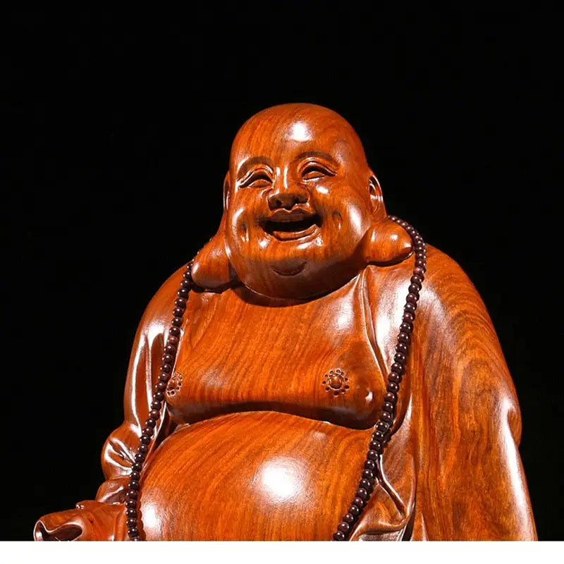 Solid Wood Maitreya Outdoor Buddha Statue
