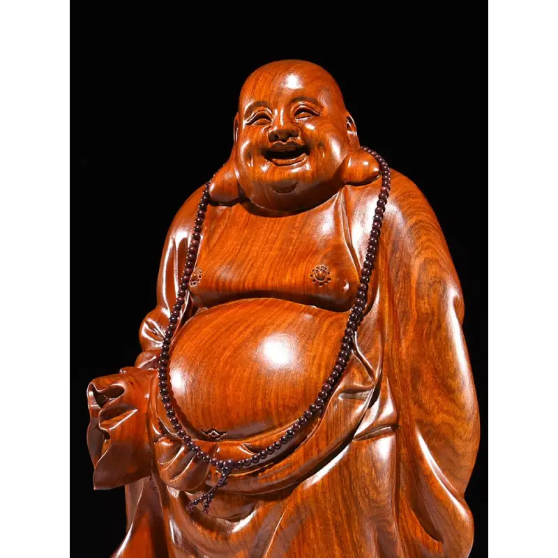 Solid Wood Maitreya Outdoor Buddha Statue
