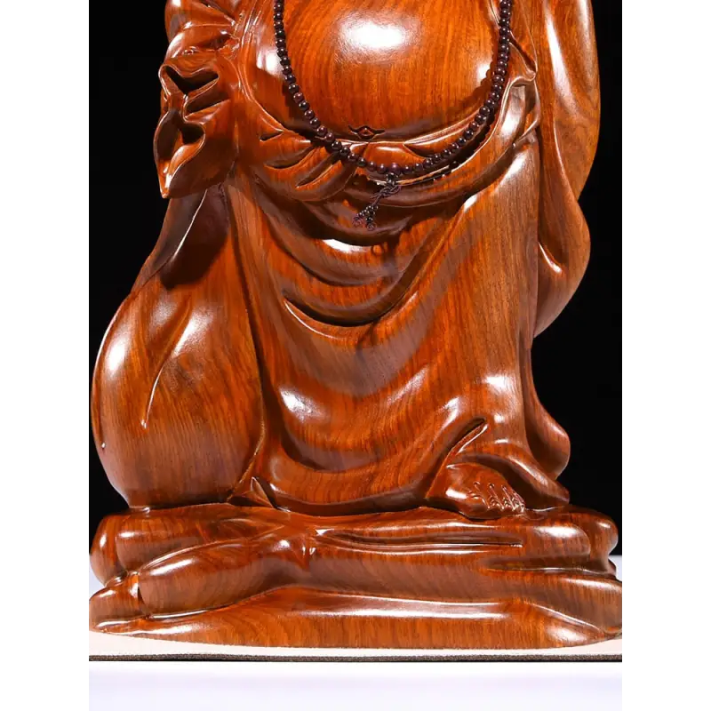 Solid Wood Maitreya Outdoor Buddha Statue
