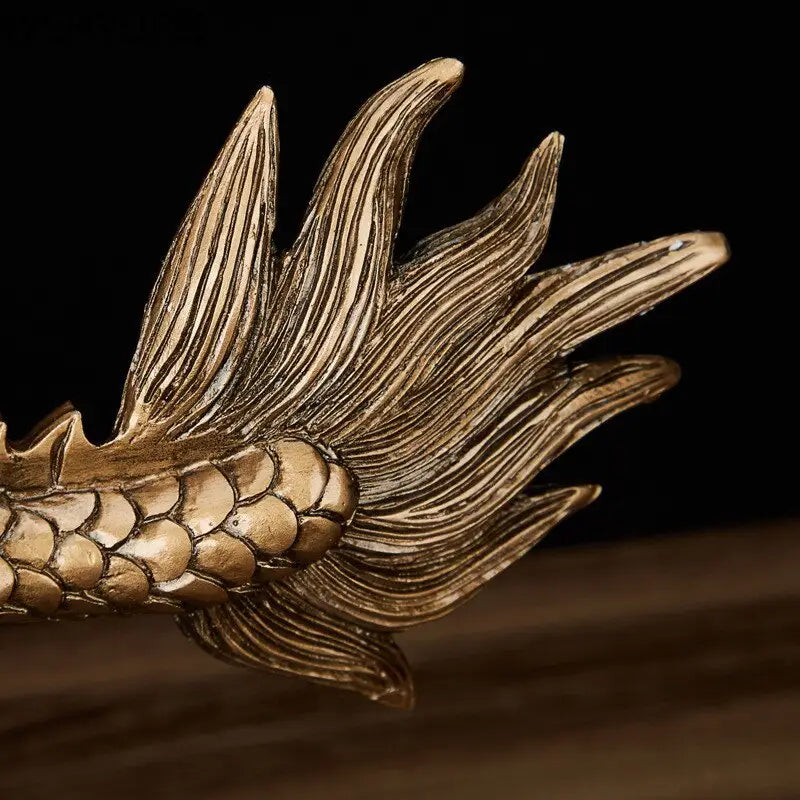 Resin Golden Dragon Statue