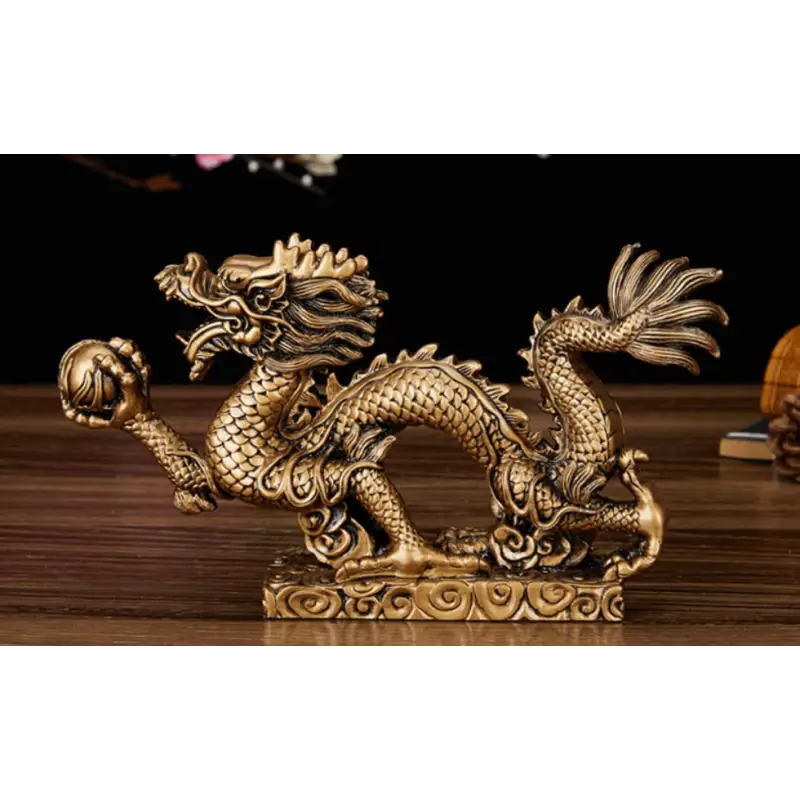 Resin Golden Dragon Statue