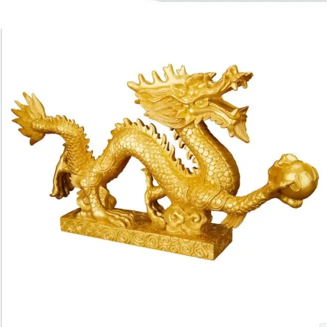 Resin Golden Dragon Statue