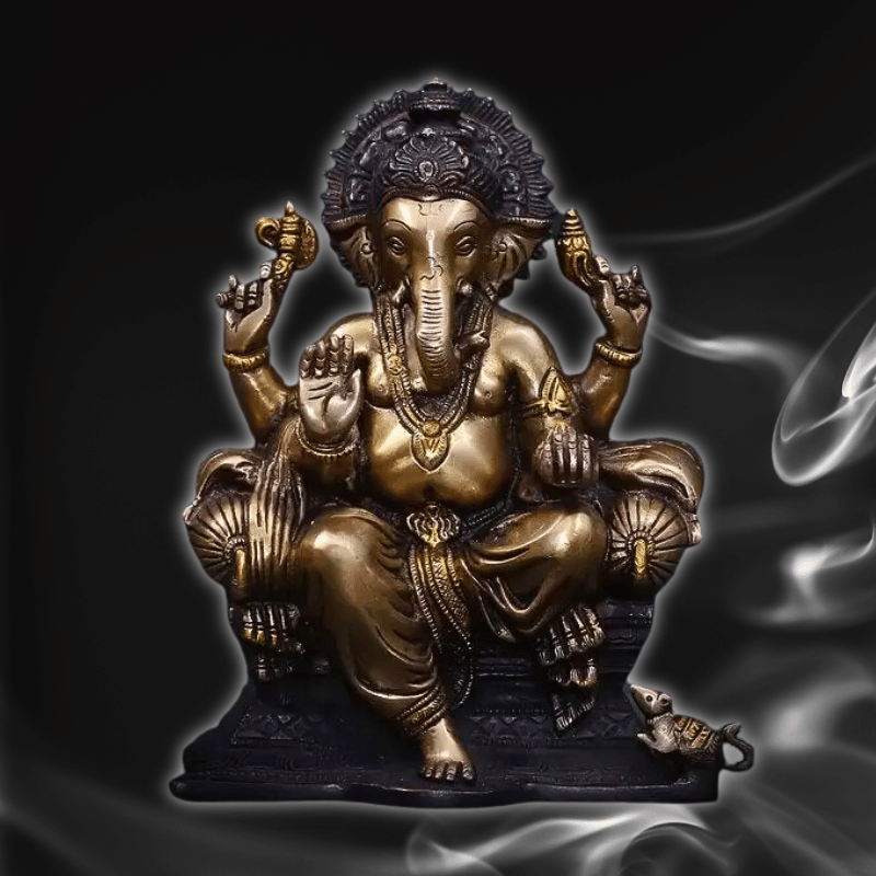 Brass Hindu God Ganesha Statue