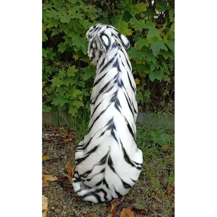 White Tiger Sitting Statue - 70cm