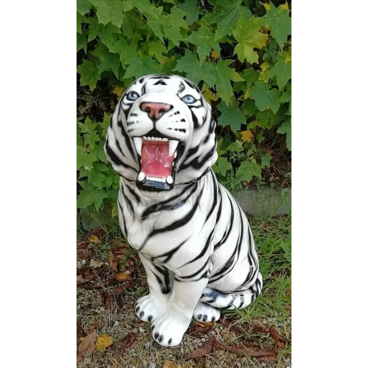 White Tiger Sitting Statue - 70cm