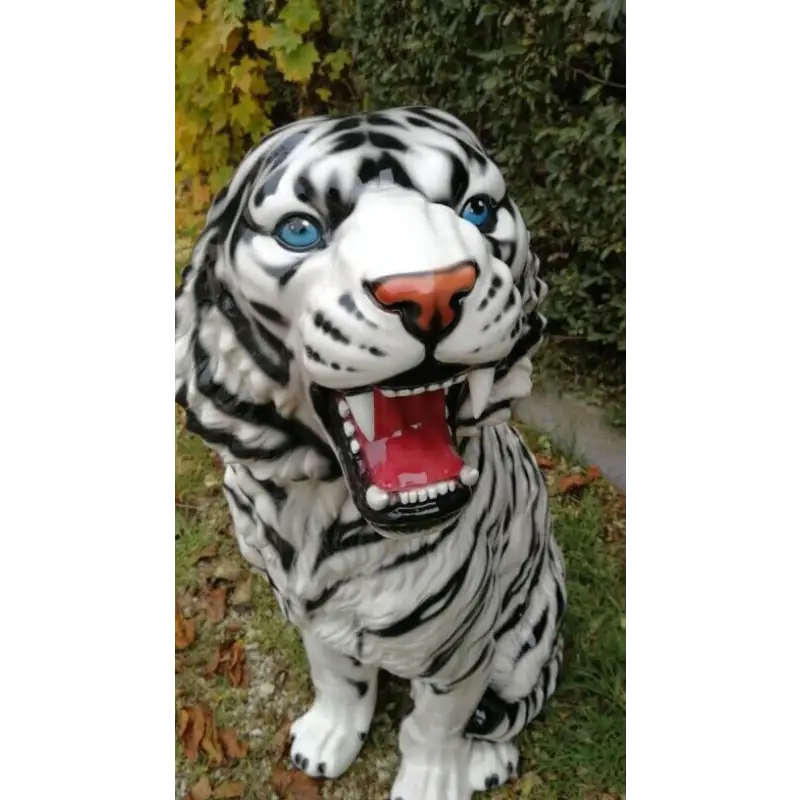 White Tiger Sitting Statue - 70cm
